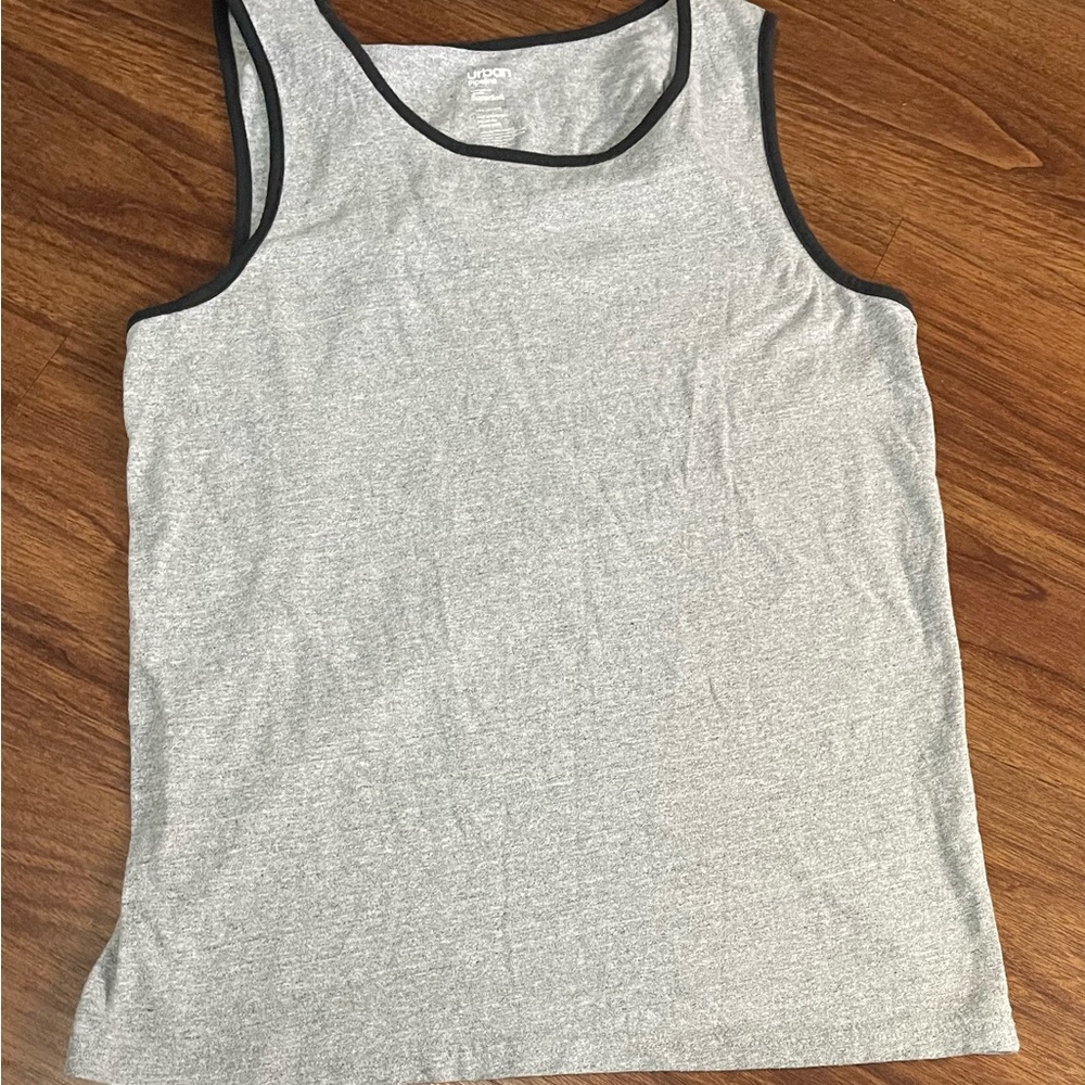 Urban Pipeline Gray Tank Top with Black Trim